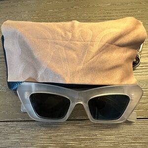 LOEWE Acetate Cateye Sunglasses In Smoke White
